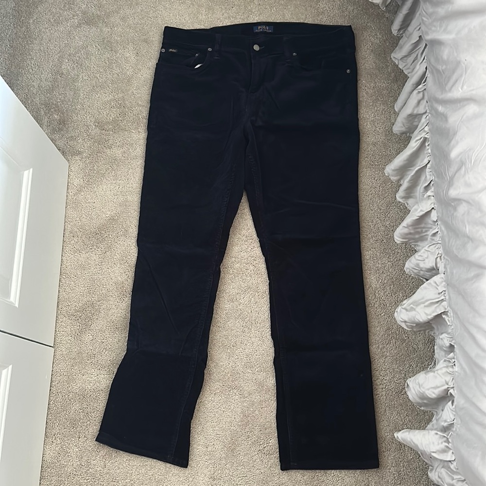 Polo, Ralph Lauren, Varrick, slim straight, navy corduroy pants
